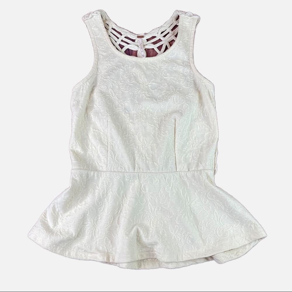 Free People Braided Back Flared Tank Top